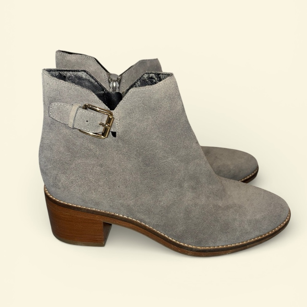 Cole Haan Gray Suede Ankle Booties